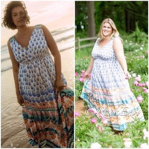 ANTHROPOLOGIE GATHERED MAXI DRESS